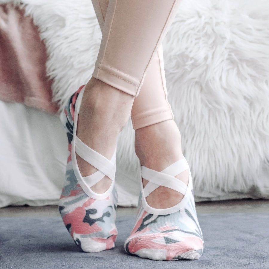 Camo Ballet Grip Socks